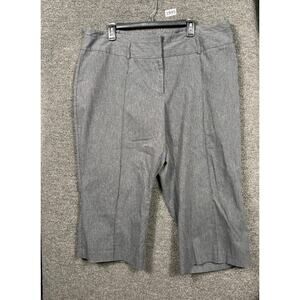 Lane Bryant Capri Pants Womens Size 22 Gray Stretch High Rise Cropped